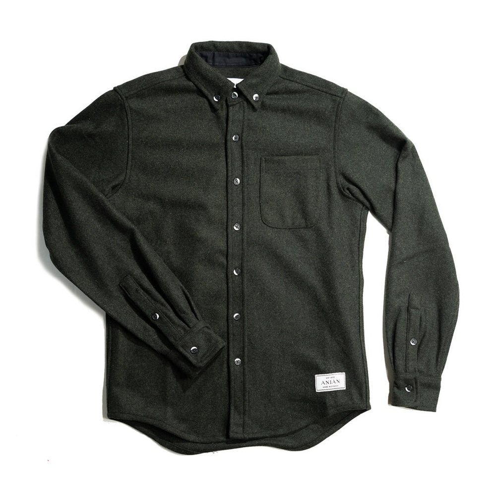 Anian Modern Melton Olive - men's Medium - Picture 3 of 9